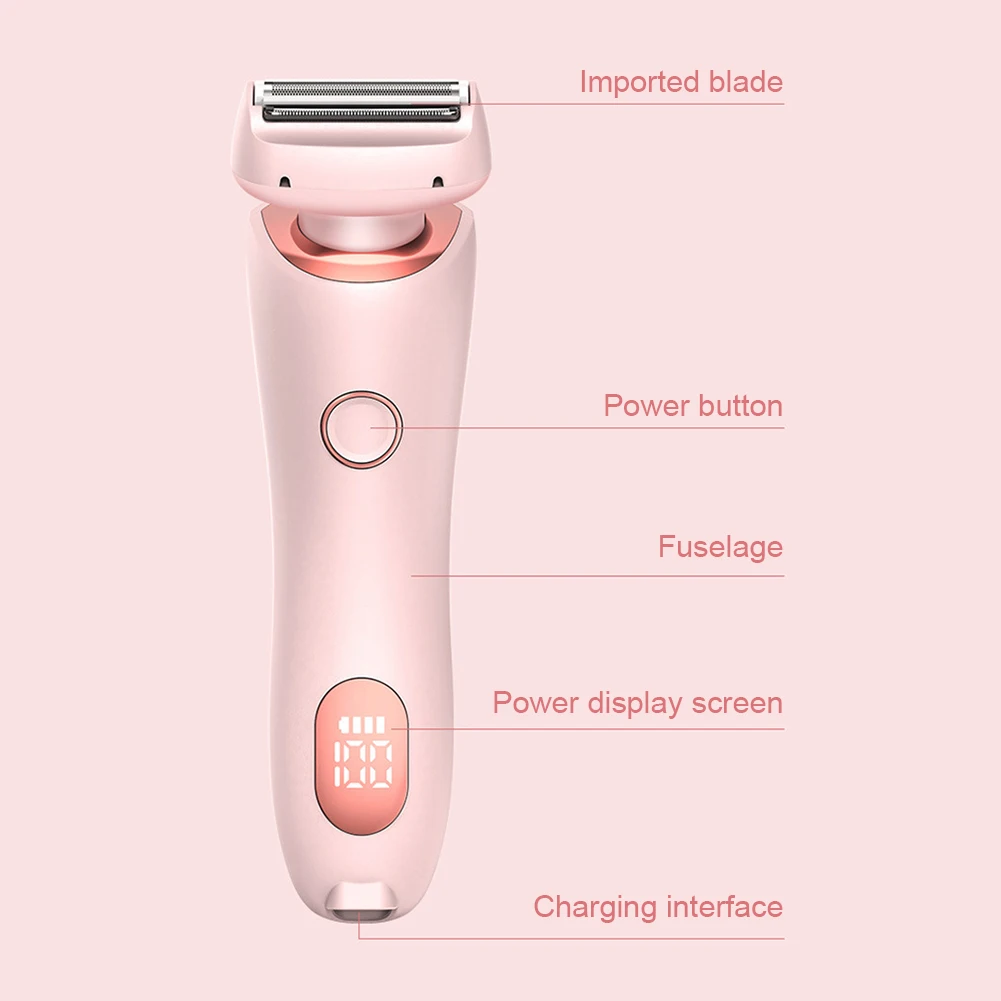 2 in 1 Elettrico di Rimozione Dei Capelli per Le Donne Indolore Sopracciglia Bikini Trimmer Portatile Cordless Corpo Del Viso Gamba Rimozione Dei