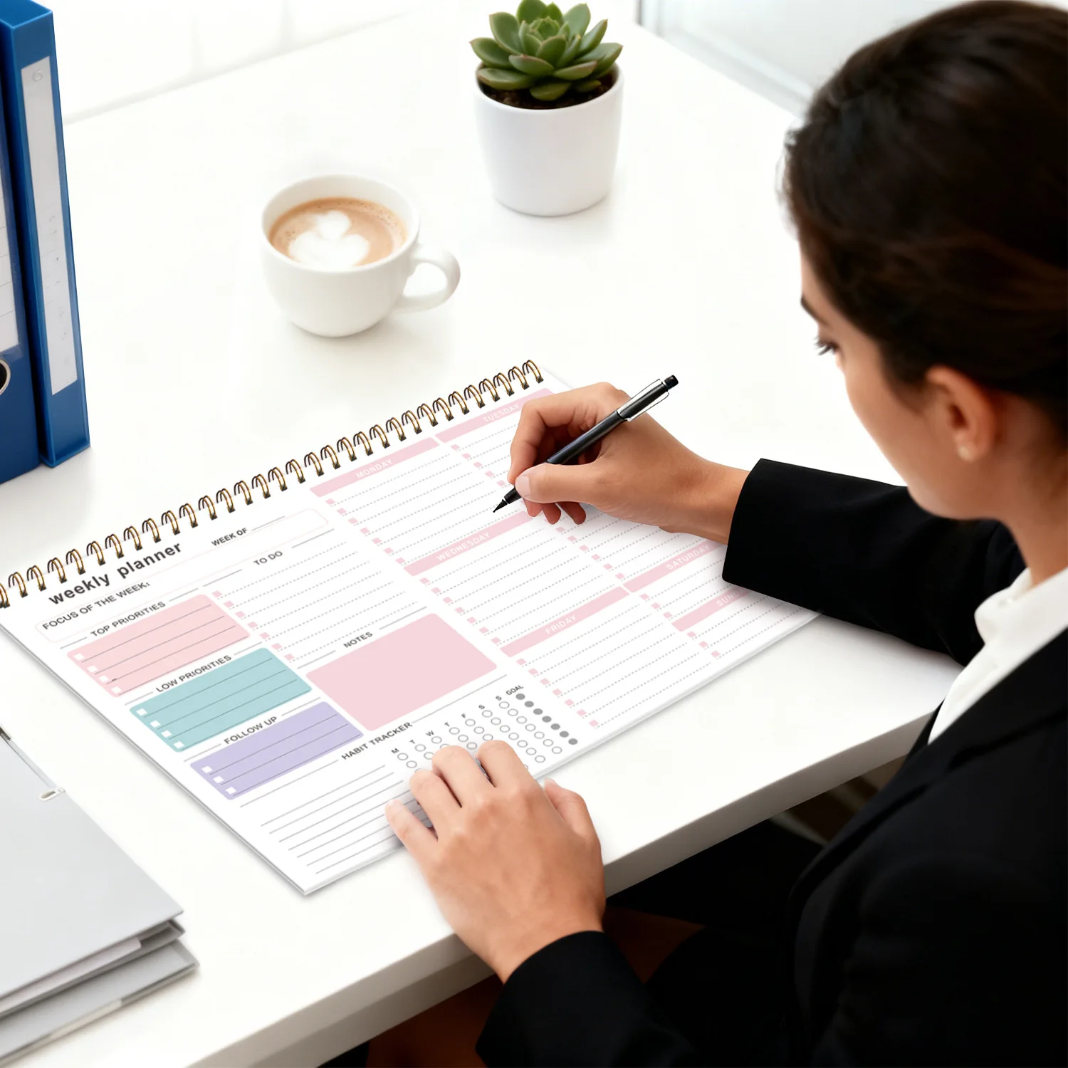English Week Plan This Week Plan Habits Tracking Notepad Desktop Planning Book