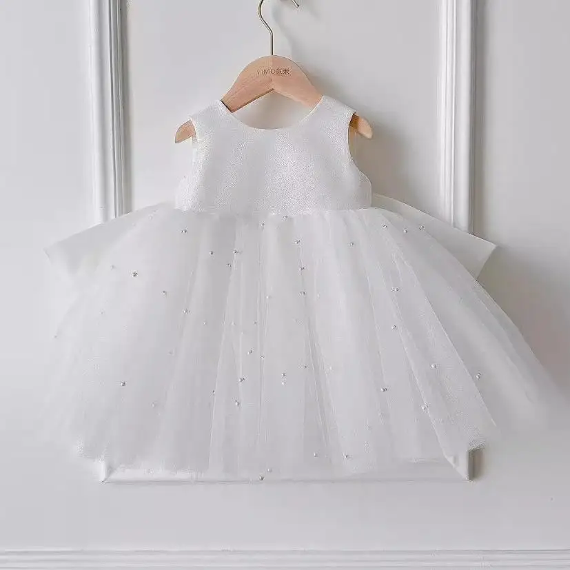 

Children's Princess Sleeveless Ball Gown Host Performance Birthday Party Flower Girl Dresses A4006 Vestidos Bridesmaid Dresses