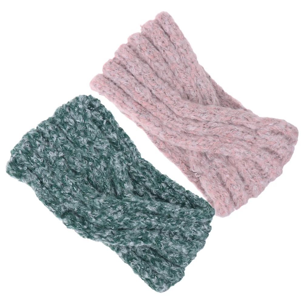 

Wide Hair Muffs Crochet Bandanas Warm Ear Muffs For Women Knit Women Knotted Headband Crochet Sports Wool Headband