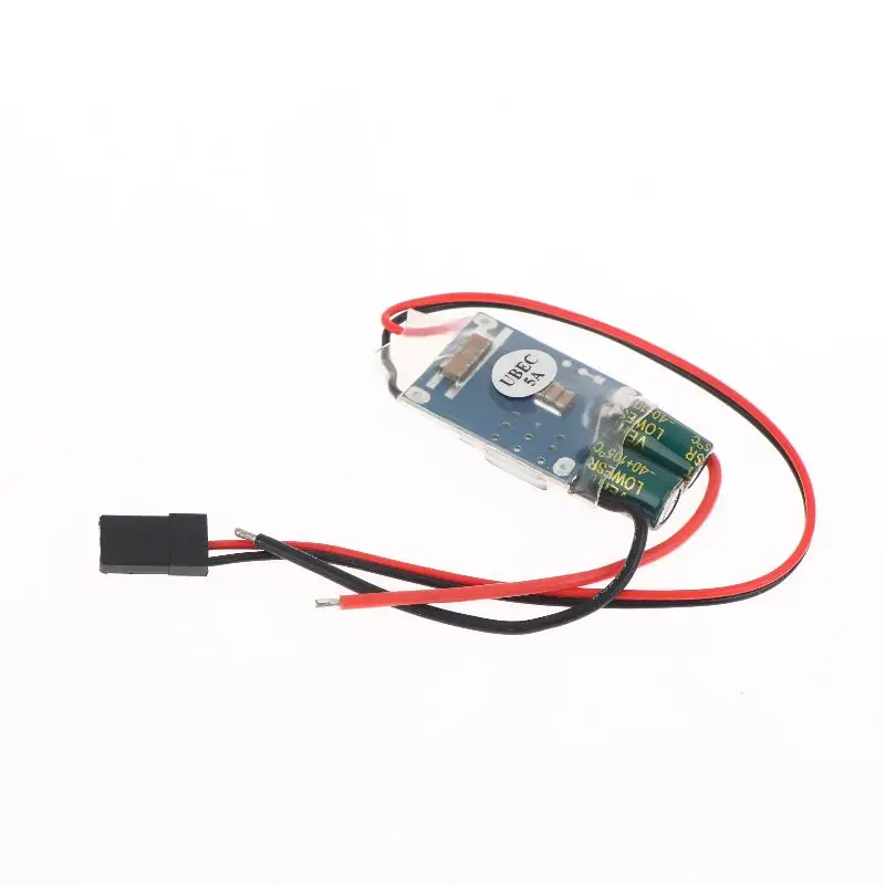 Receptor de Dron RC, fuente de alimentación externa UBEC-5A 2-7S BEC, regulador de interruptor antiinterferencias de protección completa de ruido RF más bajo