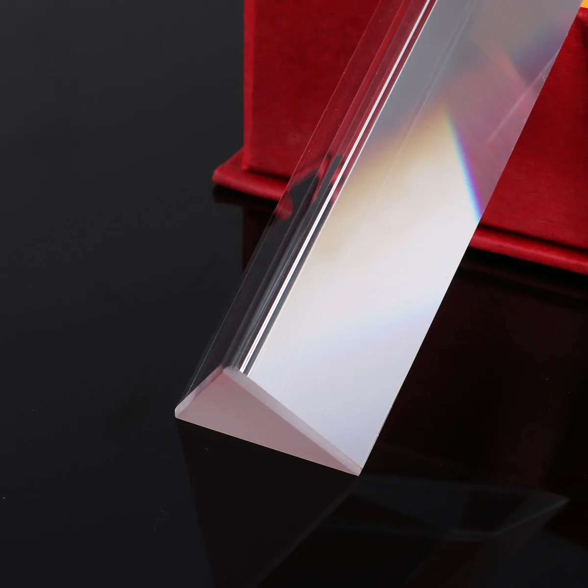 Crystal Optical Glass Triangular Prism 100x30x30mm for Teaching Light Spectrum Physics Science Experiment Optical Prism Spectral
