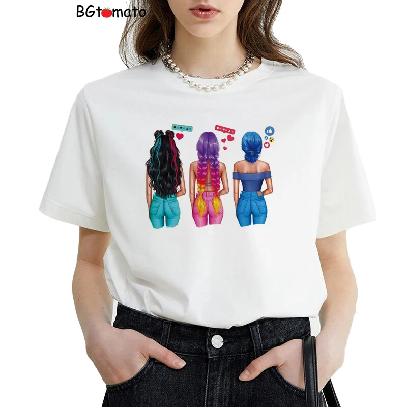 

BGtomato Creative beautiful personalized T-shirt brand good quality breathable tops women's summer tshirt A064