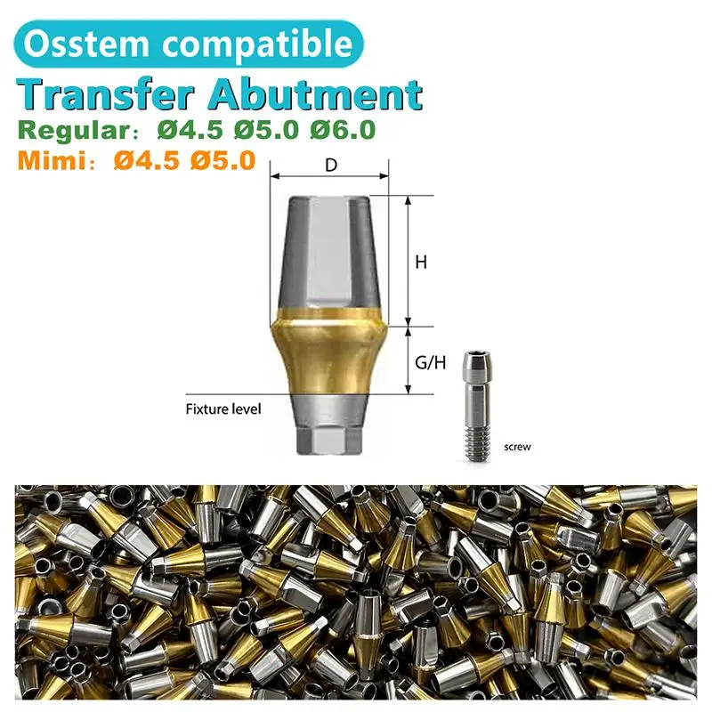 1Set Dental Implant Replacement Tool Composite Right Angle Regular Component Repair Accessory Screw Tool