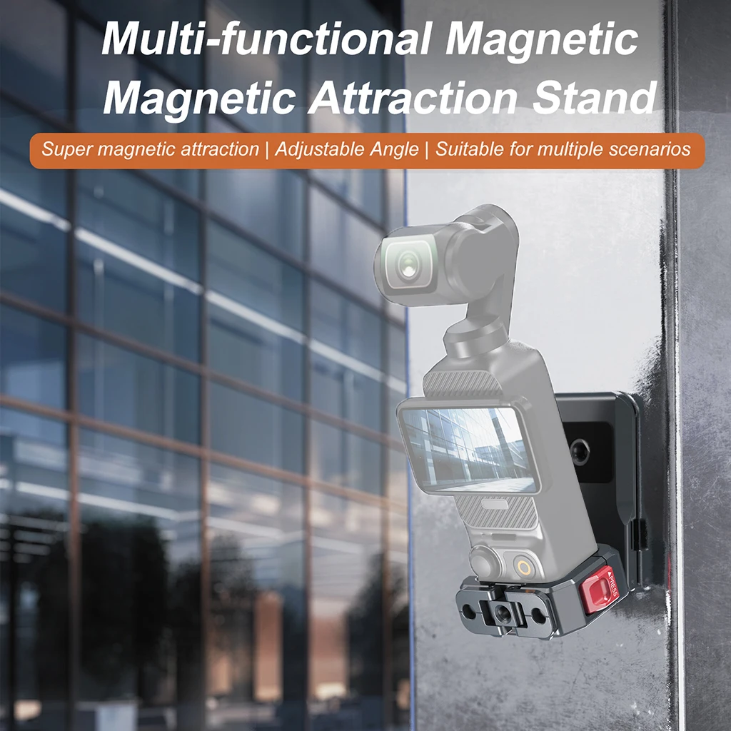 Magnetischer Adapterrahmen 180 °   Verstellbare klappbare Stativhalterung für DJI Osmo Pocket 3, Erweiterungshalterung, Desktop-Vlog-Live-Streaming