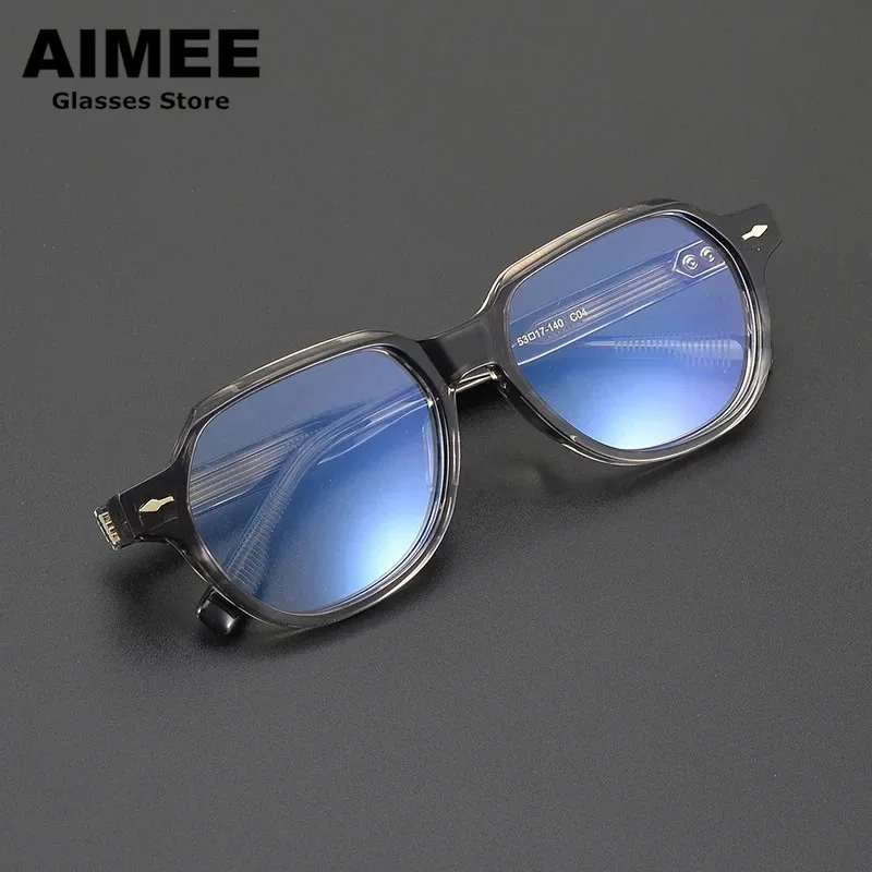 Brand Design Handmade Acetate Glasses Frame Men Women Round Fashion Prescrption Eyeglasses Optical Blue Light Spectacles Frames