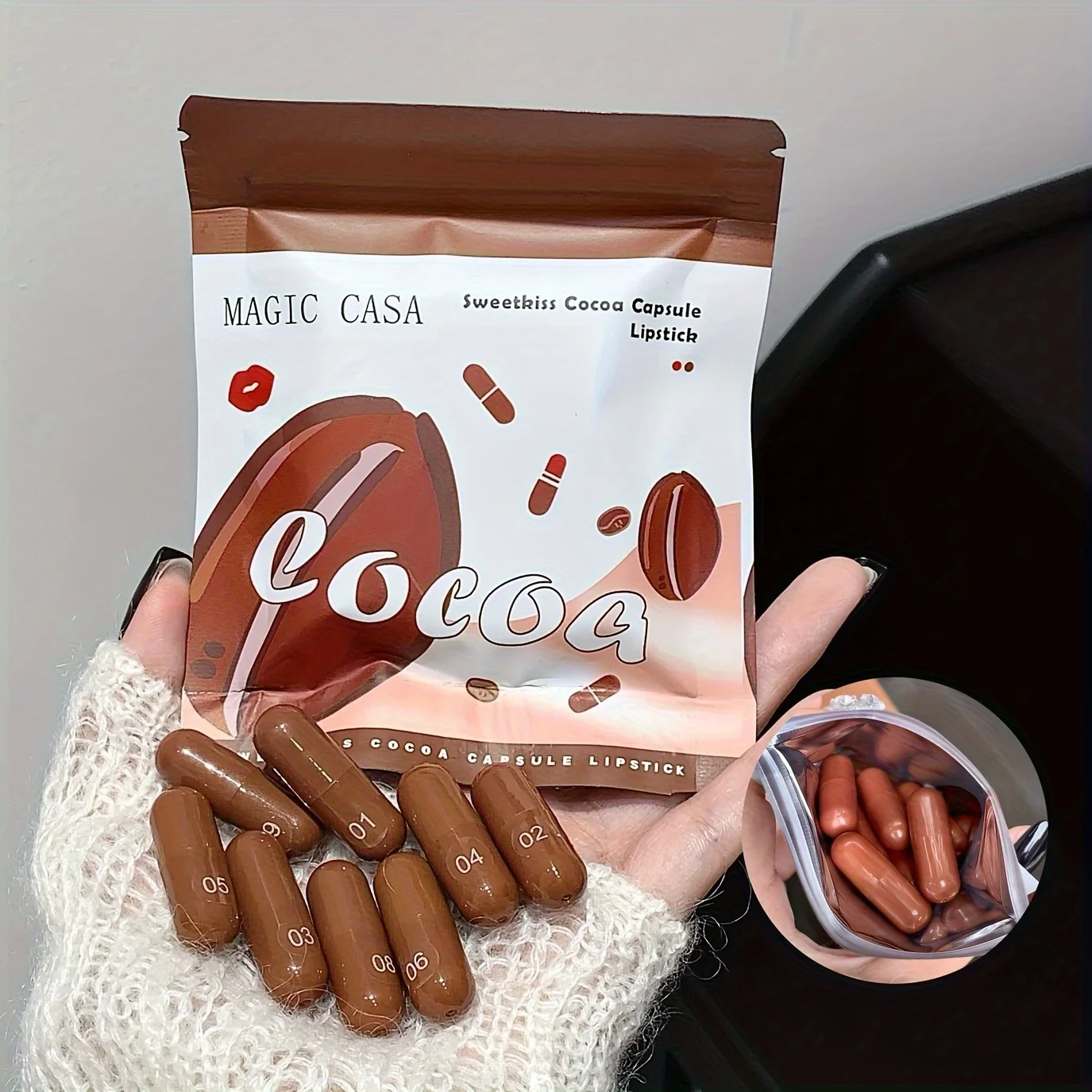 10-farbiges Kapsel-Lippenstift-Set mit natürlich lang anhaltenden matten Mini-Lippenstiften und Lipgloss