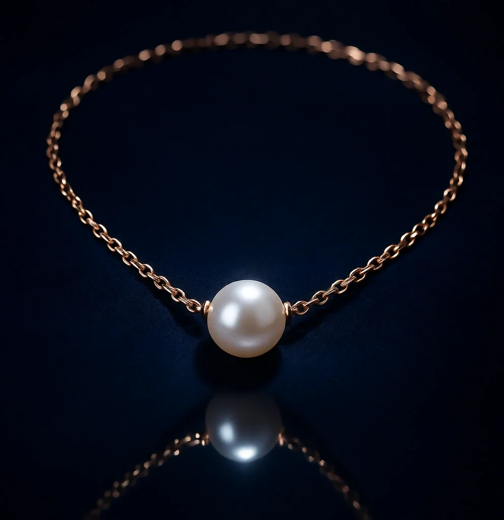 

Ожерелье-кулон с одной пресноводной культивированной жемчужиной класса ААА, отобранной вручную, золотое, для женщин