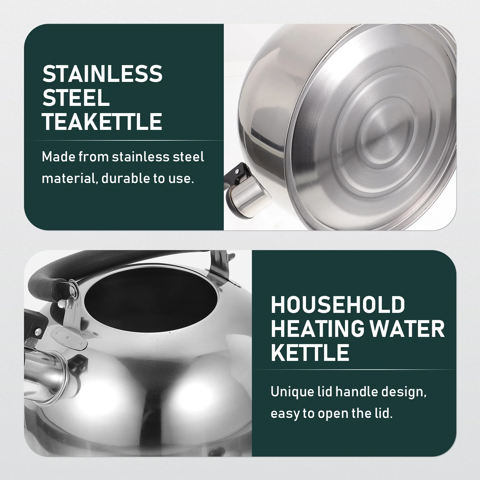

1pc Kettle Water Boiling Pot Large Capacity Kitchen Gadget Safe Sounding Kettle For Coffee Milk Heat