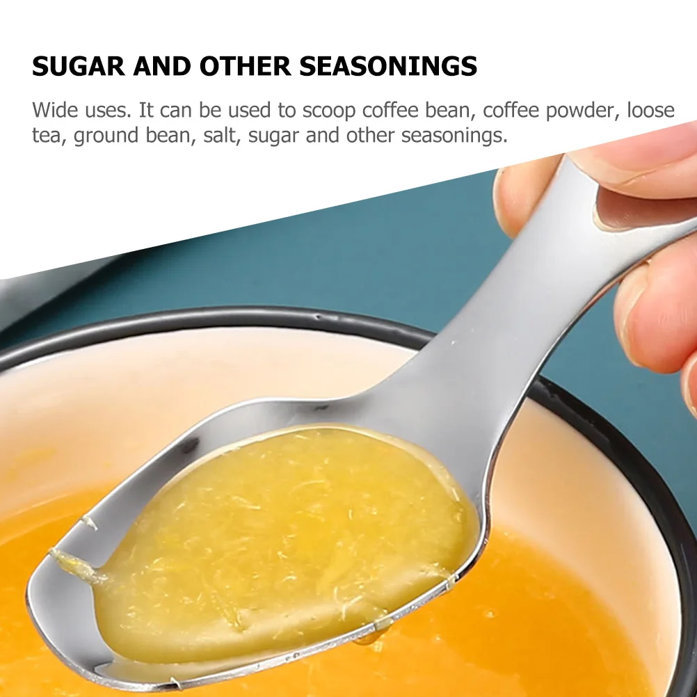 

3Pcs Multi-Function Stainless Steel Tea Scoops Compact Coffee Spoons Household Portable Scoop for Coffee Powder Beans Loose Tea