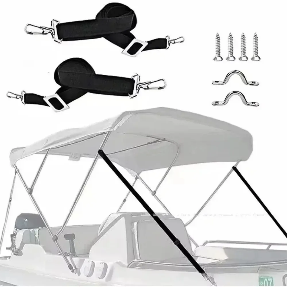 New Resistant Adjustable for Boat Top Strap with Hook Canopy Canoe Boat Awning Webbing Strap Weatherproof Corrosion
