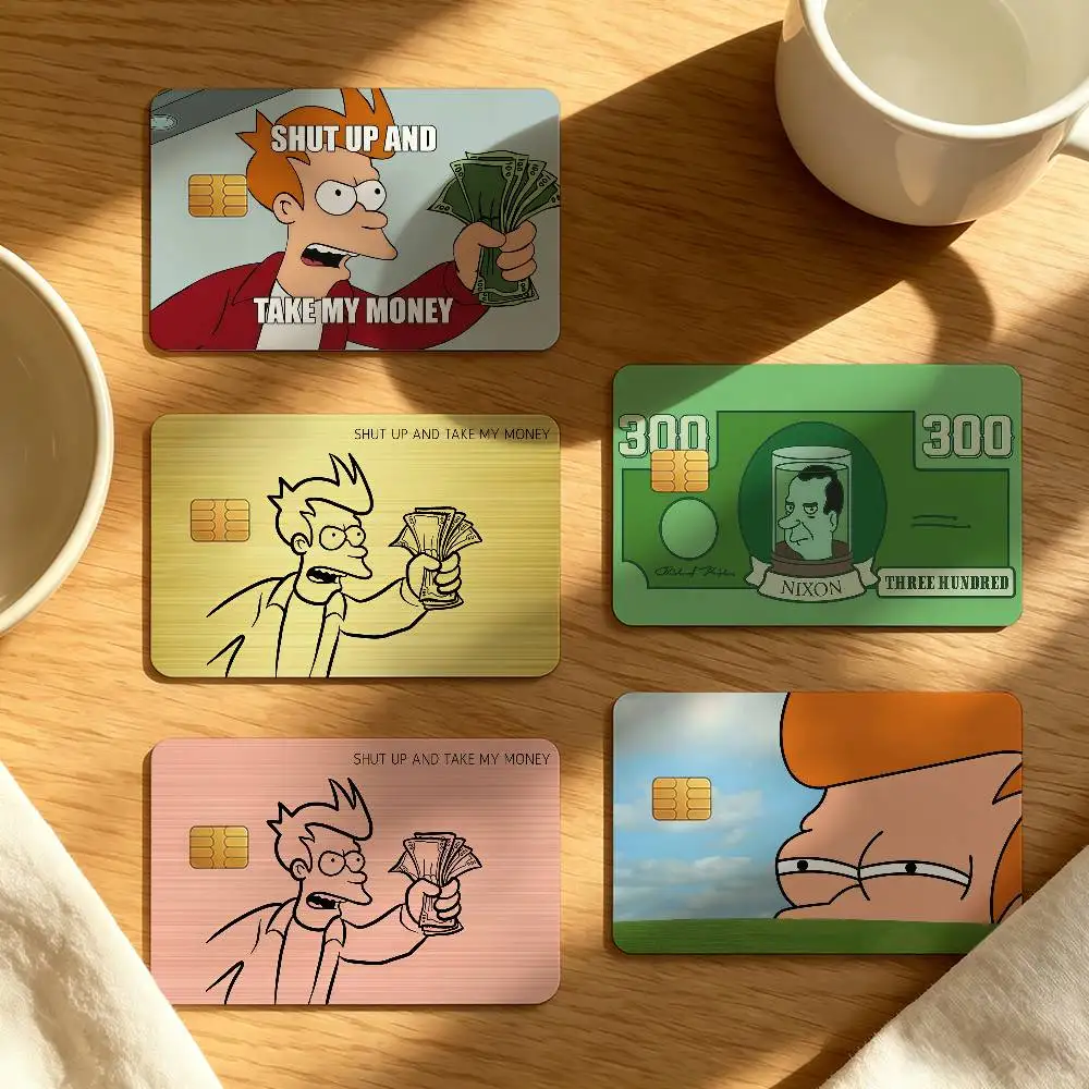 Take My Money F-Futurama-ES Funny Decorative protective stickers for bank debit cards bus and metro credit cards stickers