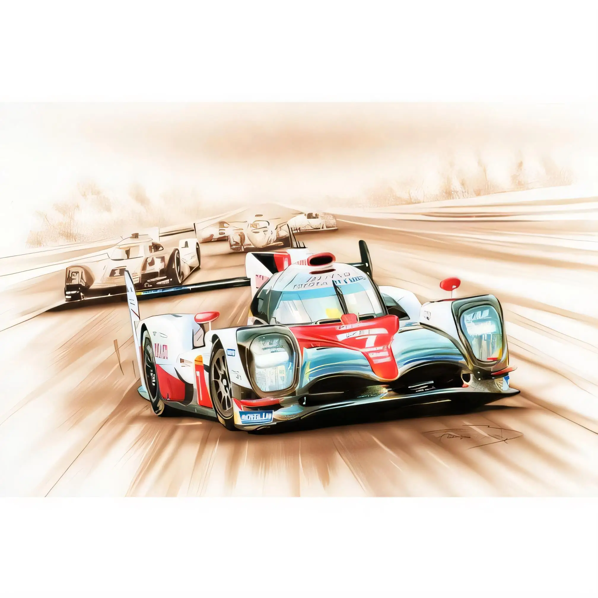 Racing Car Aluminum Tin Sign Poster Vintage Art Wall Decor Garage Decor Metal Painting