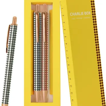 TUNJILOOL 금속 볼펜, 사무용품, 노란색, 녹색, 모자이크, 금속, 검정색, 0.5mm, 1 개, 2 개, 3 개