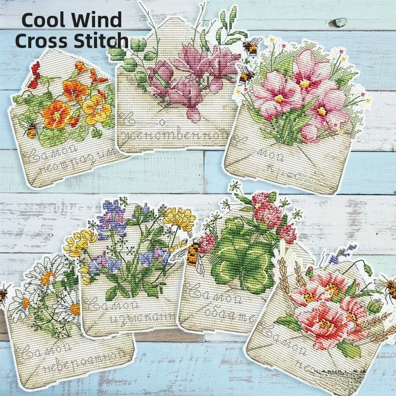 

Набор для вышивания крестиком Breeze DMC: Новый стиль, цветочный магнит на холодильник в форме конверта для гостиной, украшение для дома