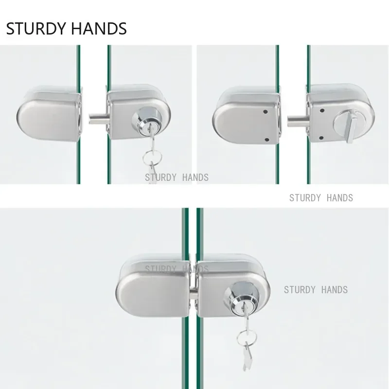 

Замок для стеклянной двери из нержавеющей стали, замок со свободным ударом, врезной замок для стеклянной двери, одинарный двойной дверной замок, оборудование для офисной безопасности