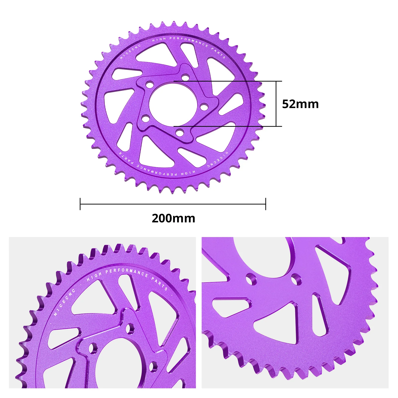 NICECNC For Surron Light Bee X Rear Sprocket 48 Teeth Rear Chain Guard Cover Kit For Sur-Ron Light Bee S L1E Segway X160 X260