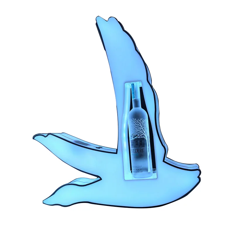 

Bar luminous wine holder swan-shaped LED colorful KTV wild red champagne king foreign wine display stand wine holder base