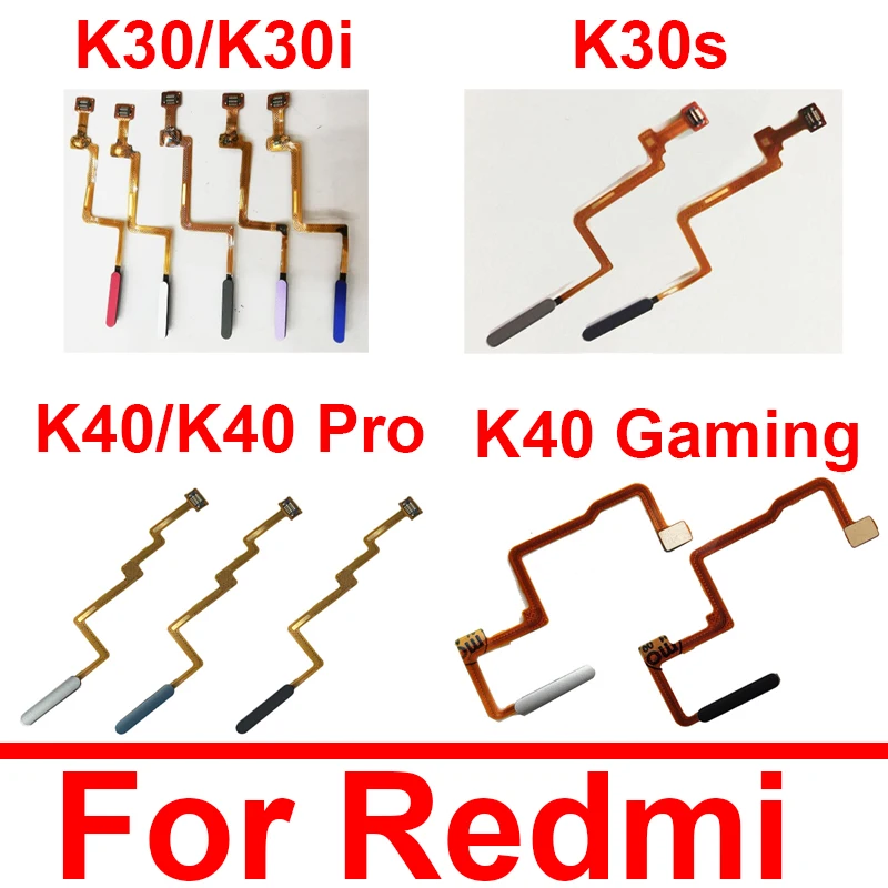 Finger Print Sensor Connector For Xiaomi Redmi K30 K30i K30S Ultra K40 Pro Gaming Power Button Fingerprint Flex Cable Parts