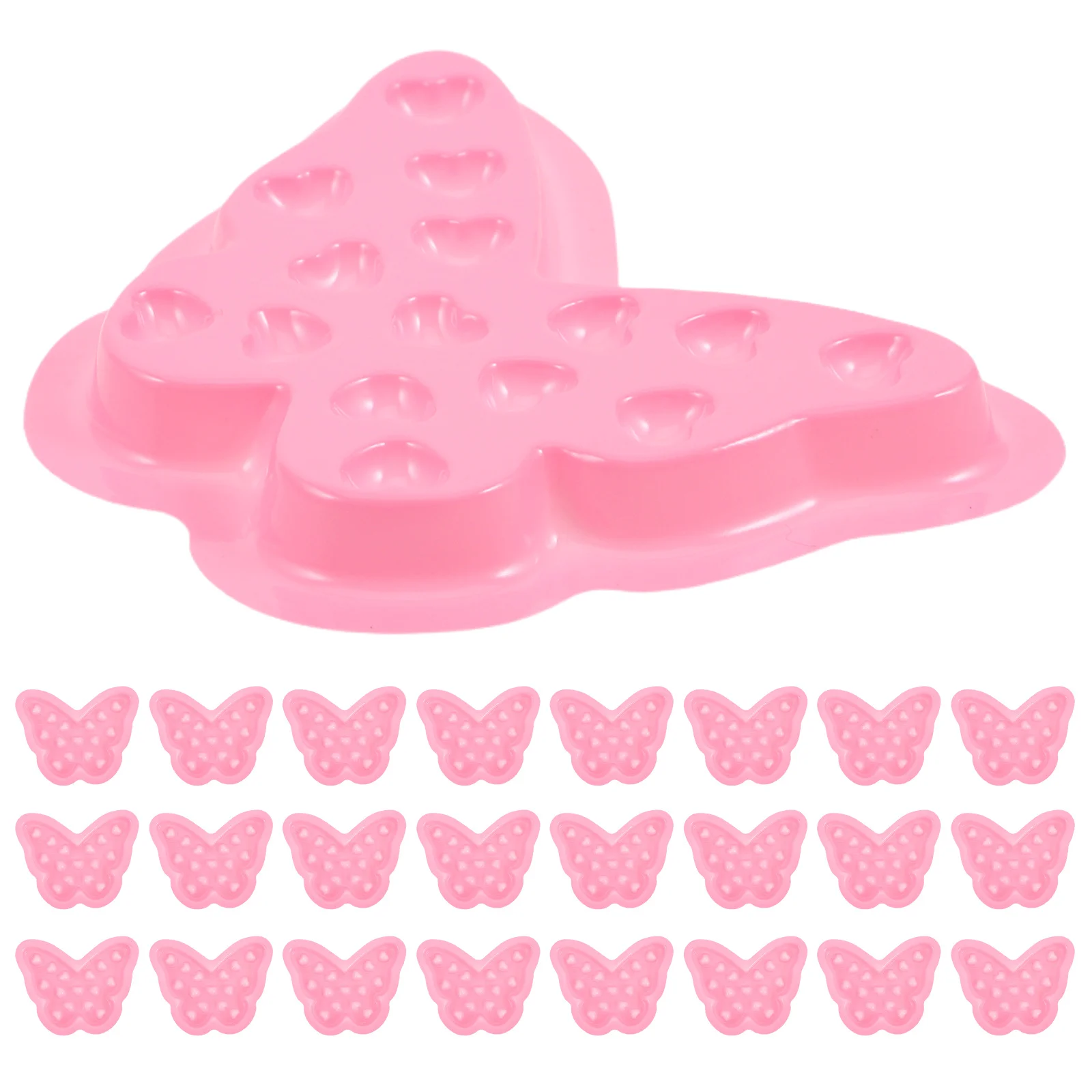 

100Pcs Eyelash Glue Holder Tray Butterfly-Shaped Reusable Lash Extension Adhesive Pallet False Eyelash Grafting Holder