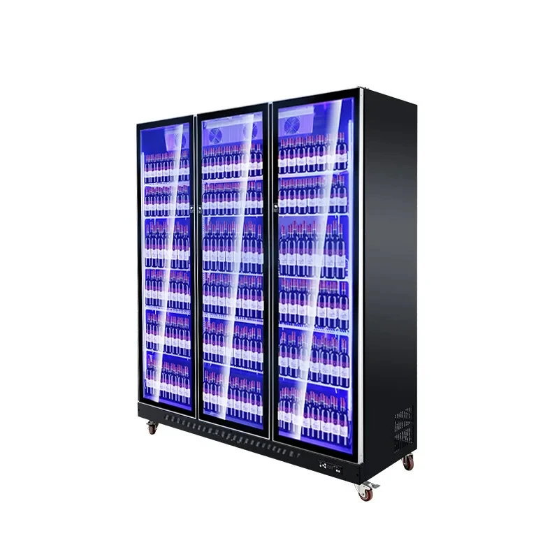 custom.Commercial Multi-Tier Refrigerator-Freezer Display Cabinets Beverages and Beer
