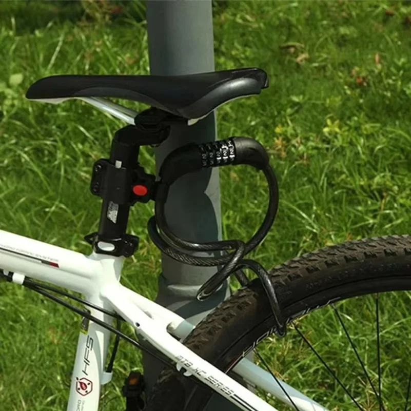 Bicycle Lock 5 Digit Code 1200mm*12mm Anti-theft Lock Bike Security Accessory Steel Cable Cycling Bicycle Lock 260410
