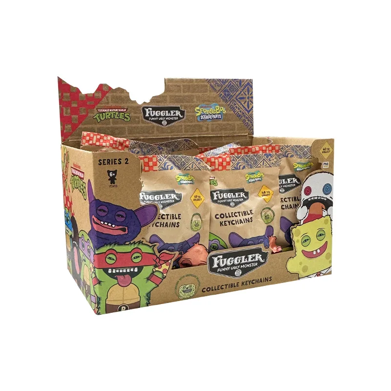 Fuggler الأصلي مضحك القبيح الوحش ذات العلامات التجارية المشتركة صندوق أعمى لعبة مجسمة عشوائي مخفي مفاجأة المفاتيح أرقام دمية جمع الهدايا
