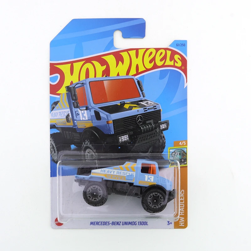 

2023 Hot Wheels MERCEDES-BENZ UNIMOG 1300L #61/250 HW Haulers 4/5 Mini Alloy Coupe 1/64 Metal Diecast Model Car