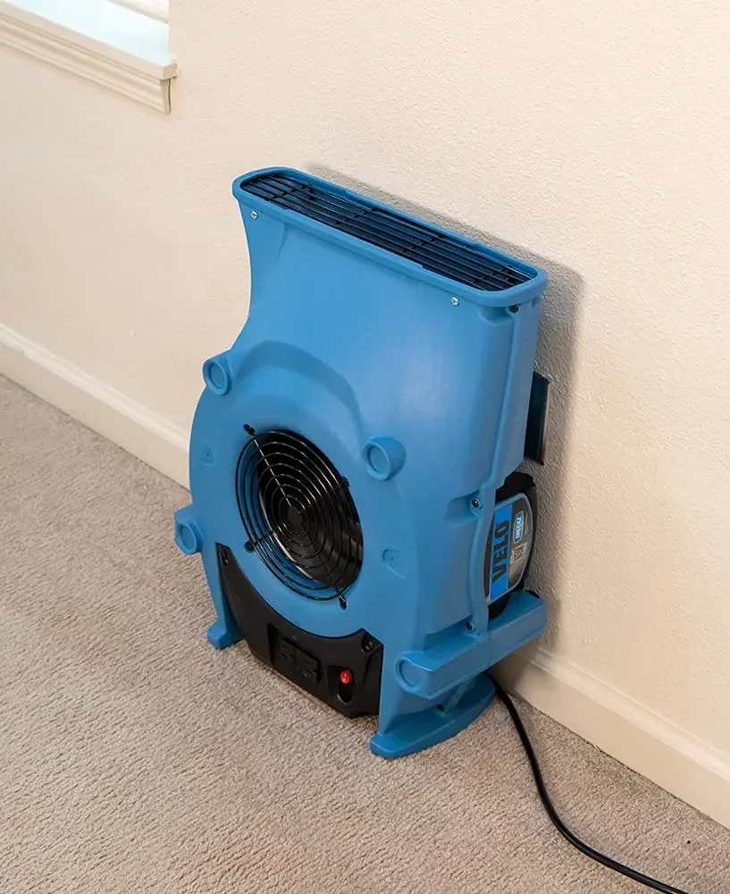 Velo Air Mover Professional Water Damage Dryer for Carpets, Walls, Floors, 1.9 Amp Saves Power, 2-Speed, High Velocity,