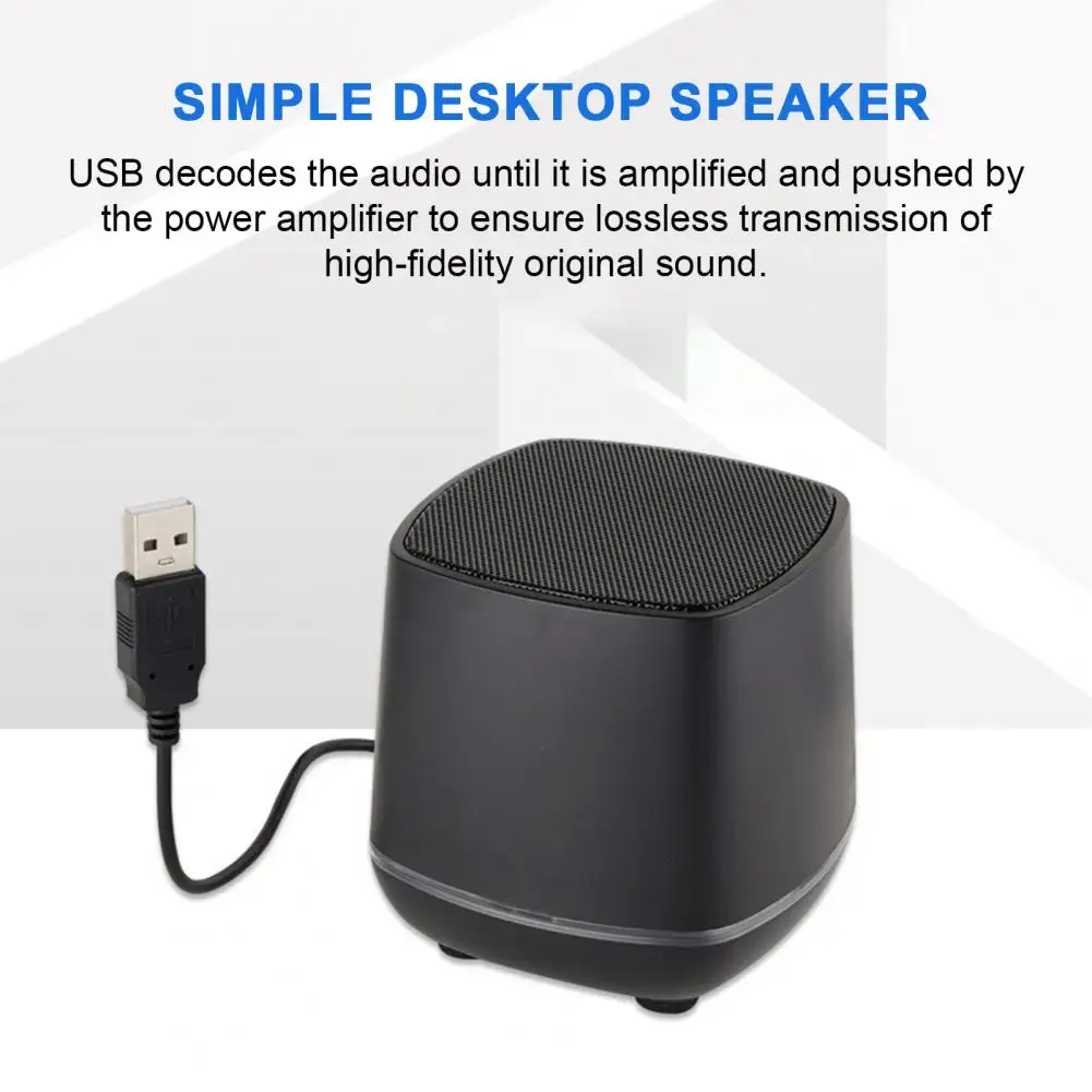 Haut-parleur USB compatible Bluetooth haute fidélité pour la maison et le bureau, mini haut-parleur portable alimenté par USB, haut-parleur pour ordinateur portable facile à utiliser