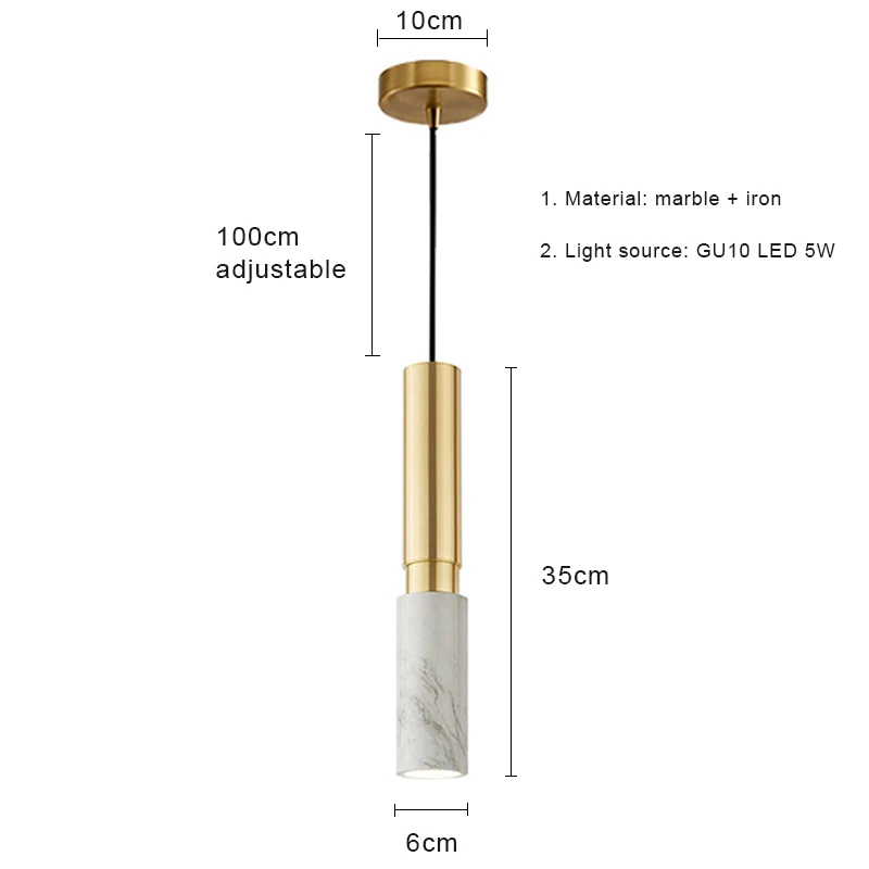 Lámpara colgante LED de mármol, luz nórdica moderna, lámpara colgante de lujo, iluminación interior, decoración del hogar para sala de estar, dormitorio, Hotel