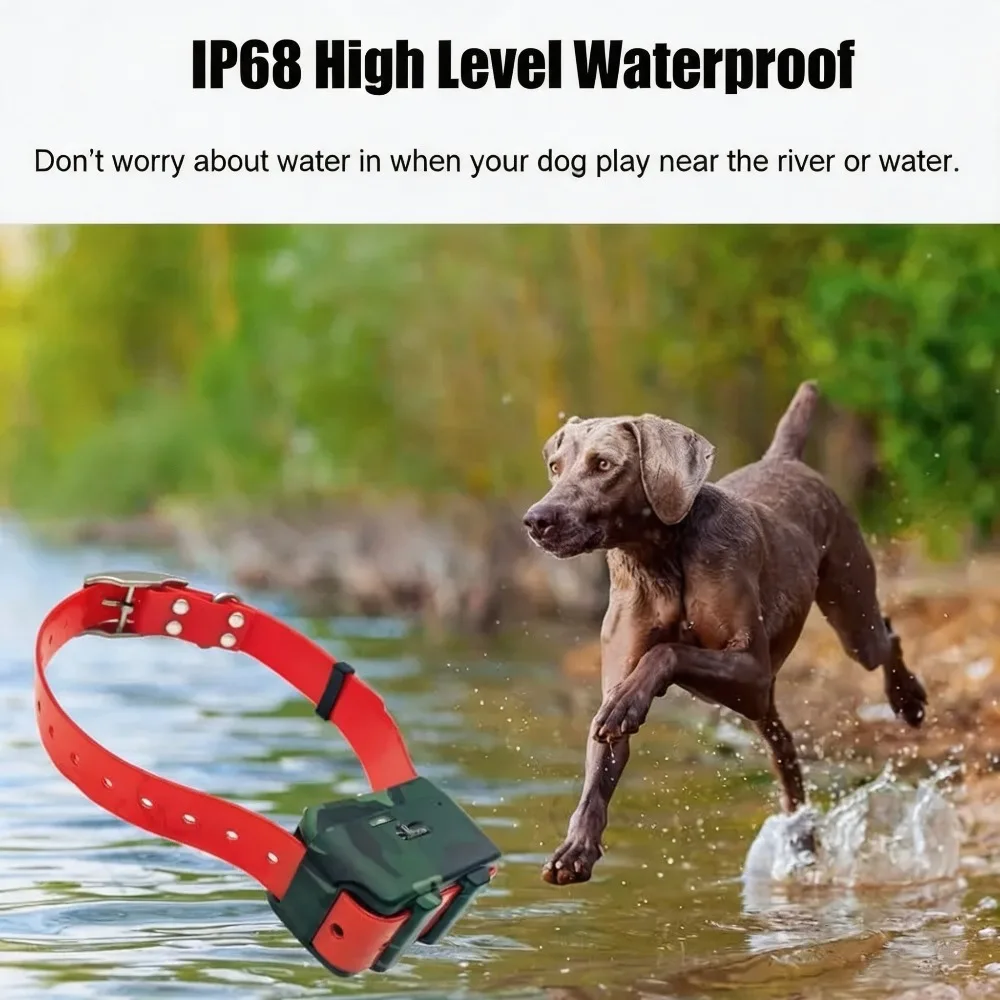 4G GPS Dog Collar Waterproof Hunting Tracker Real Time Tracking Anti Lost Bark Control Training Device