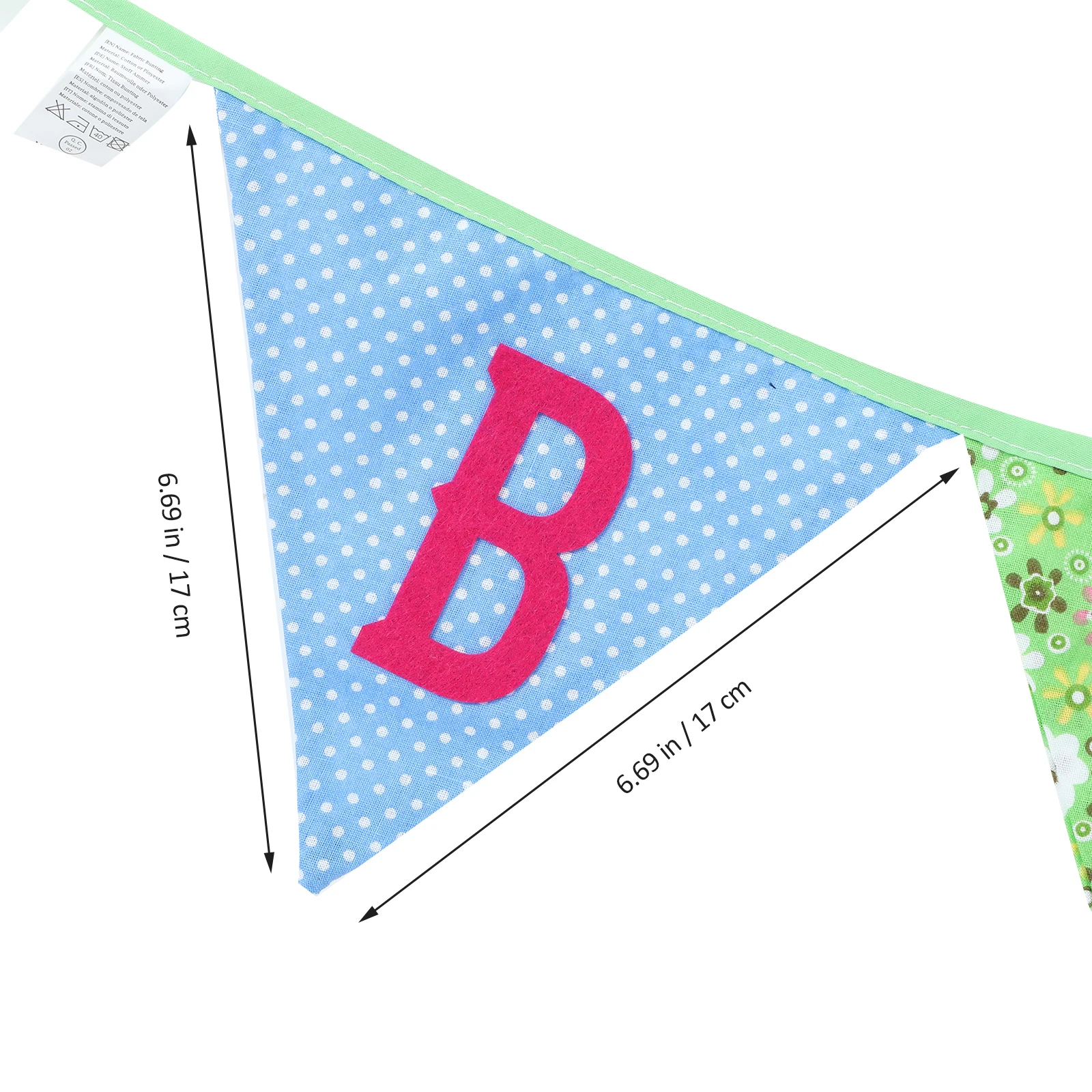 

2.4M 'S Birthday Party Decoration Printed Cotton Pennant Banner Green Wall Table Door Hanging Photo Backdrop Birthday