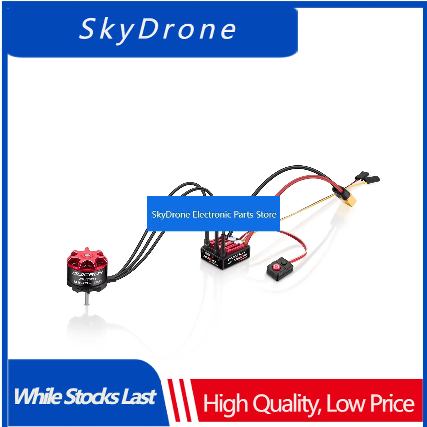 SkyDElHobbyWing QuicRun Outer 3530 SL 1700KV/2200KV Brushless Motor WP 10BL80 80A ESC For 1/10 RC Remote Control Climbing Crawle