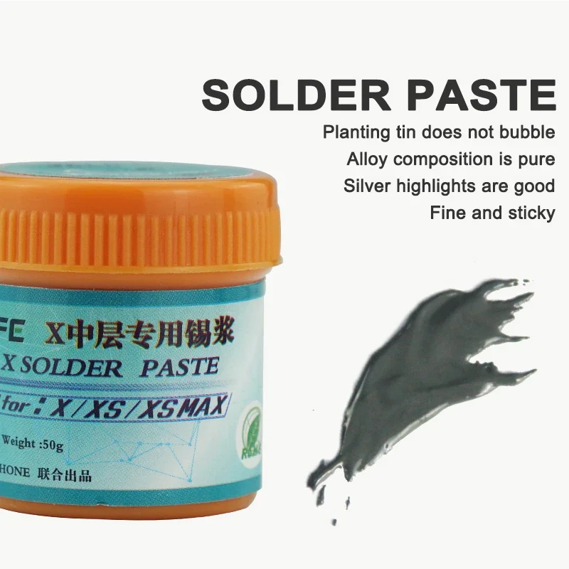 Relife SP-X Middle Layer Special Solder Paste Low Temperature 158 Degree for IPhone X Xs Xs Max High Density Solder Paste