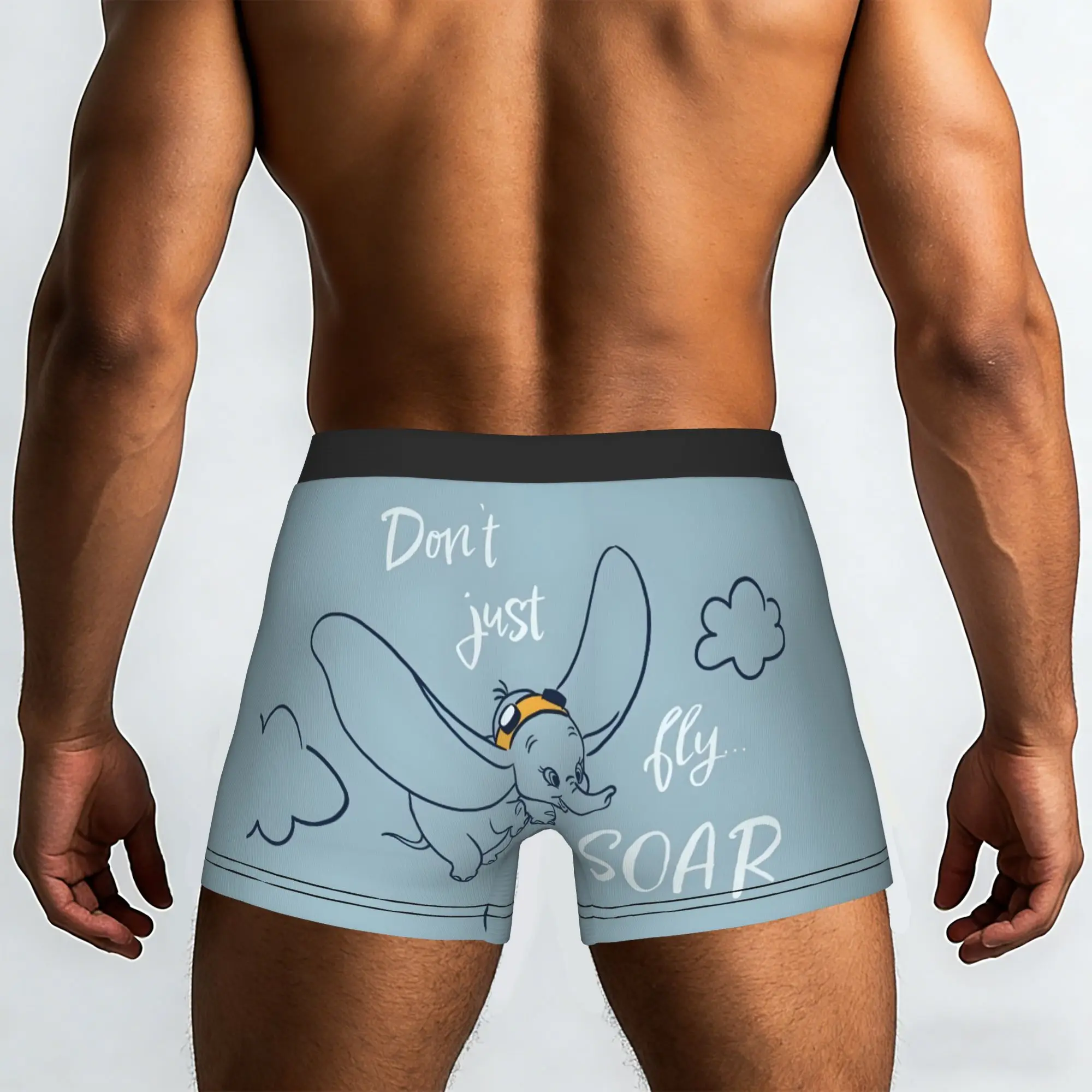 Customized D-Dumboes Cartoon Boxer Shorts For Men 3D Printed Cute Elephant Underwear Panties Briefs Breathable Underpants
