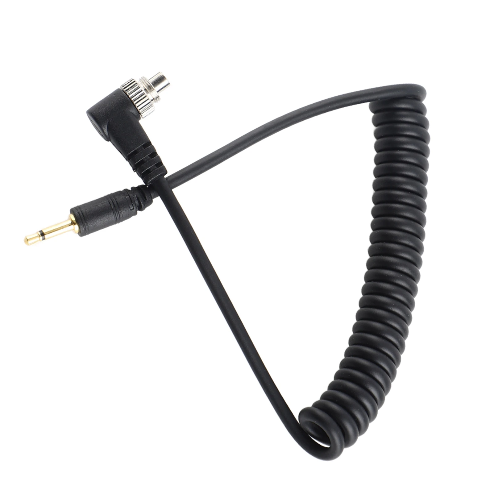 Flash PC Sync Cable Flash Sync Cord 2.5mm to Male Flash PC Sync Cable Cord with Screw Lock Extended Coiled Wire Flash Sync Cable