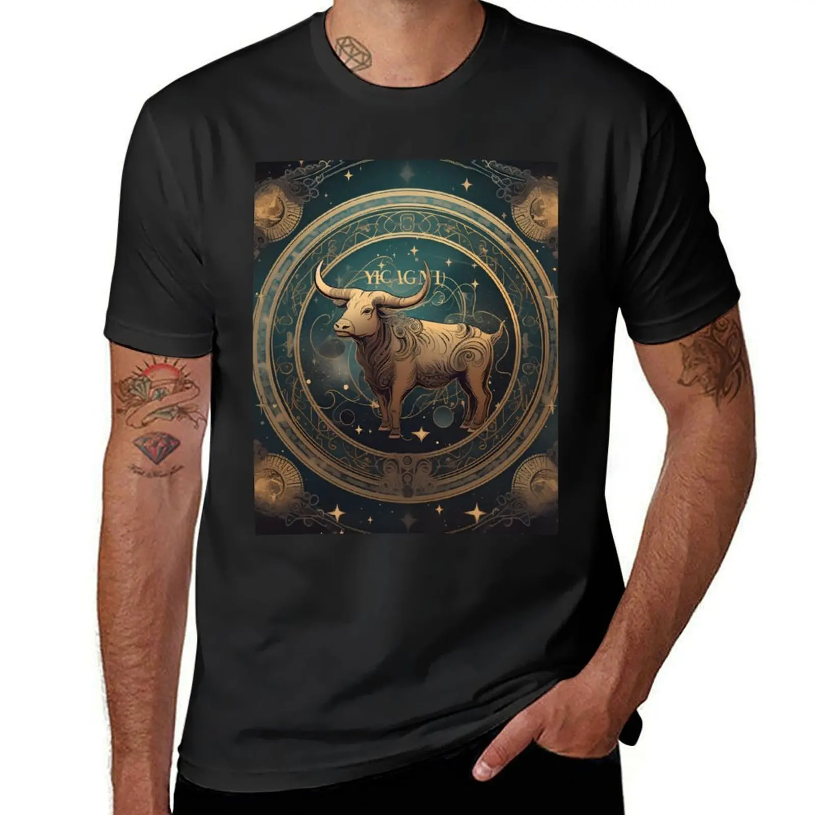 Taurus Astrology T-Shirt Aesthetic clothing graphics animal prinfor boys anime men t shirt