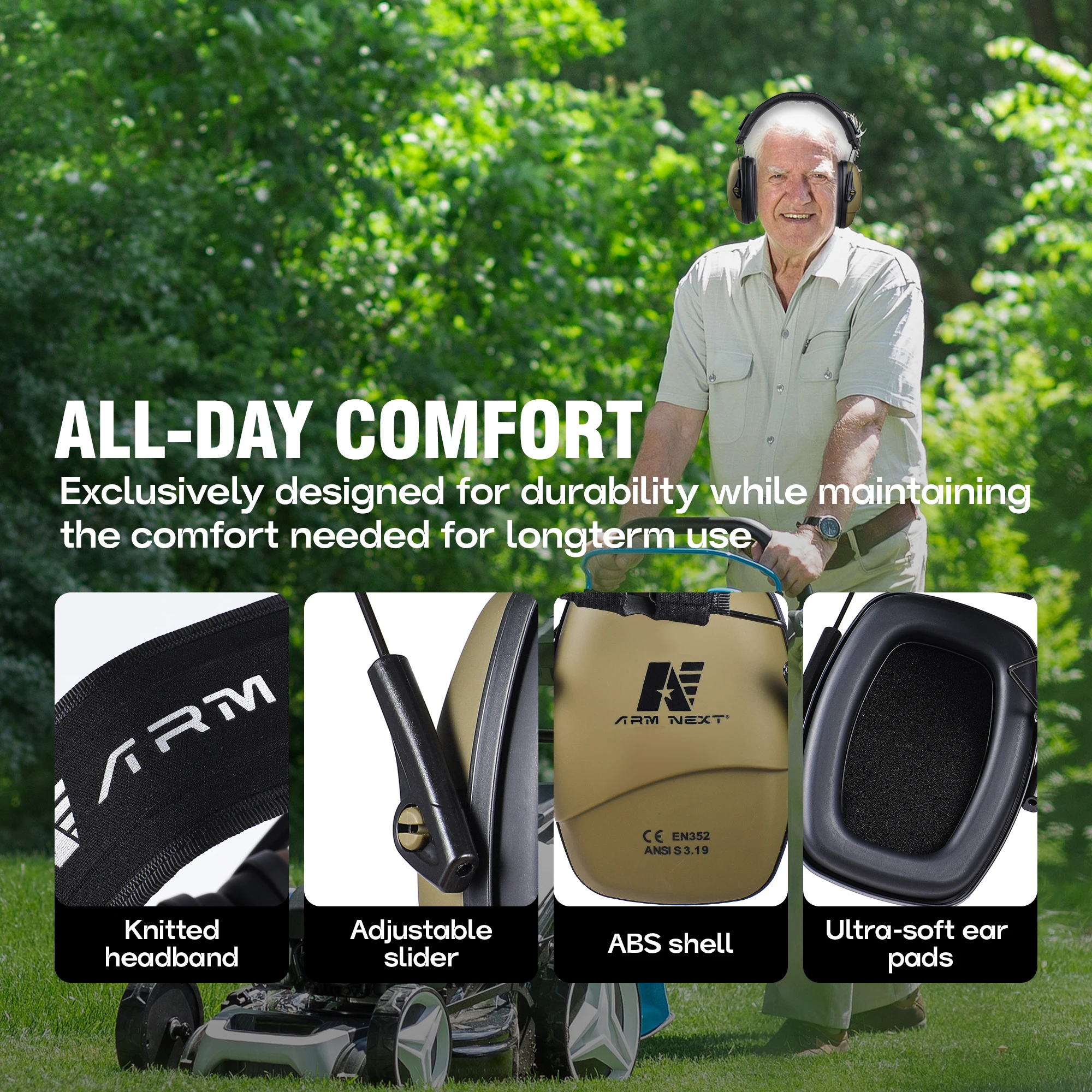 ​Work Safety Earmuffs Noise Cancelling Hearing Protection for Work, Studying Sleeping Carpentry & Shooting