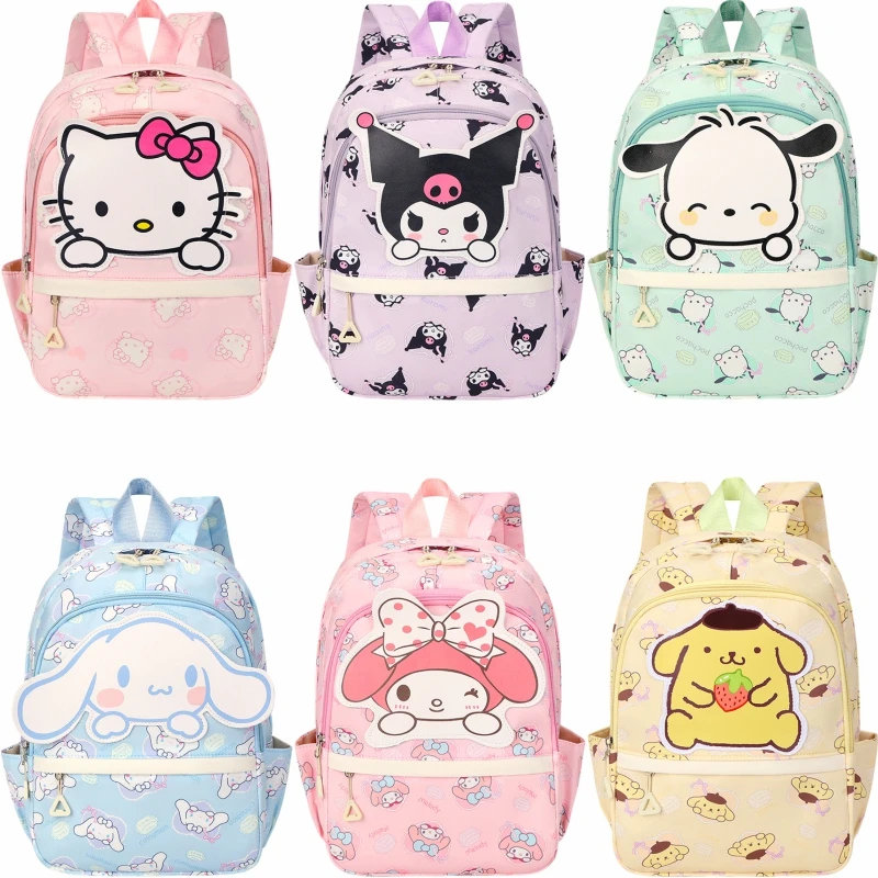 Anime Hello Kitty Kuromi Melody Tornister dla dzieci Kreskówka Śliczny plecak podróżny dla chłopców i dziewcząt 1-2 klasy Plecak do szkoły