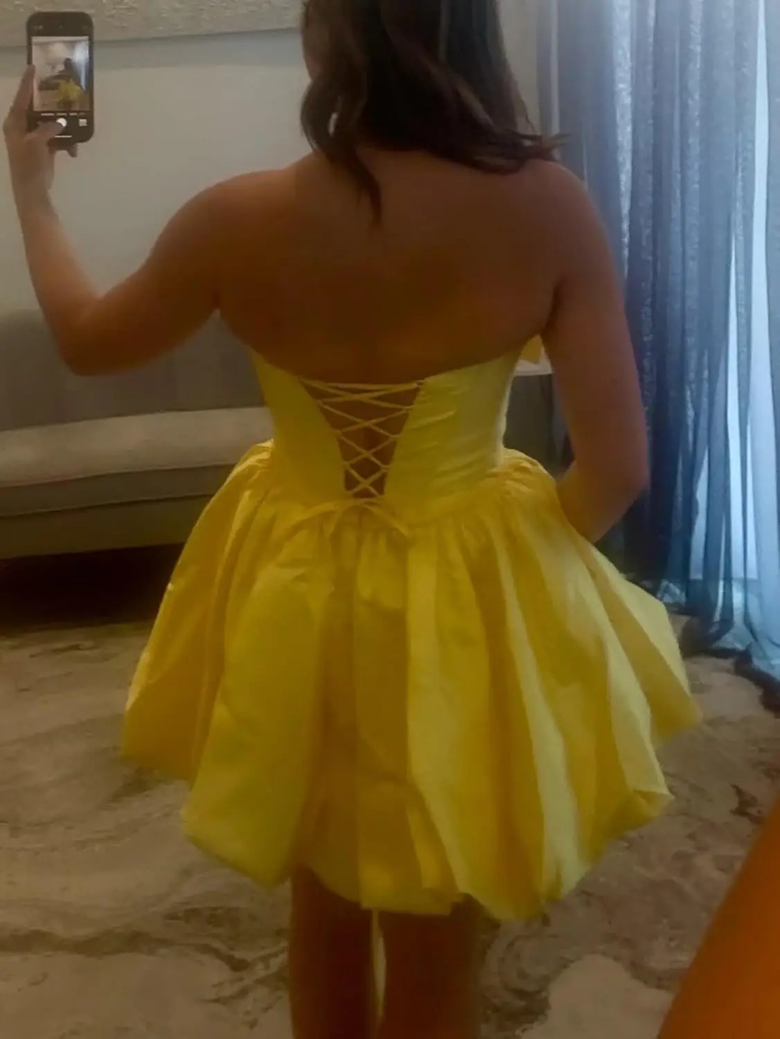 Strapless Homecoming Dresses with Bow Satin Prom Dress Short Cocktail Party Gown Mini Graduation Dres for Women