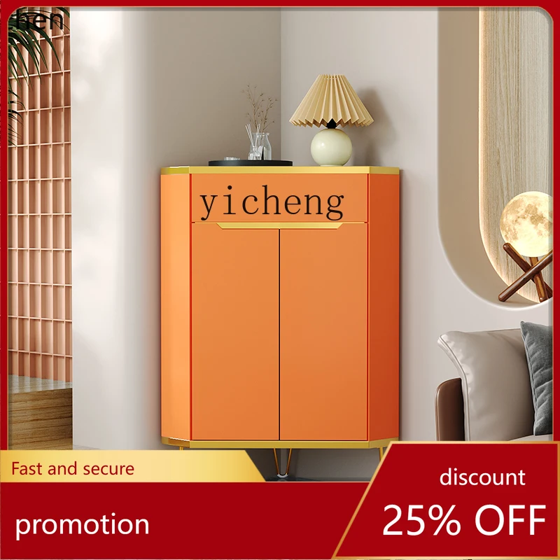 ZML Corner Cabinet Corner Triangle Cabinet Wall Corner Storage Rack Living Room Bedroom Modern Simple Sideboard