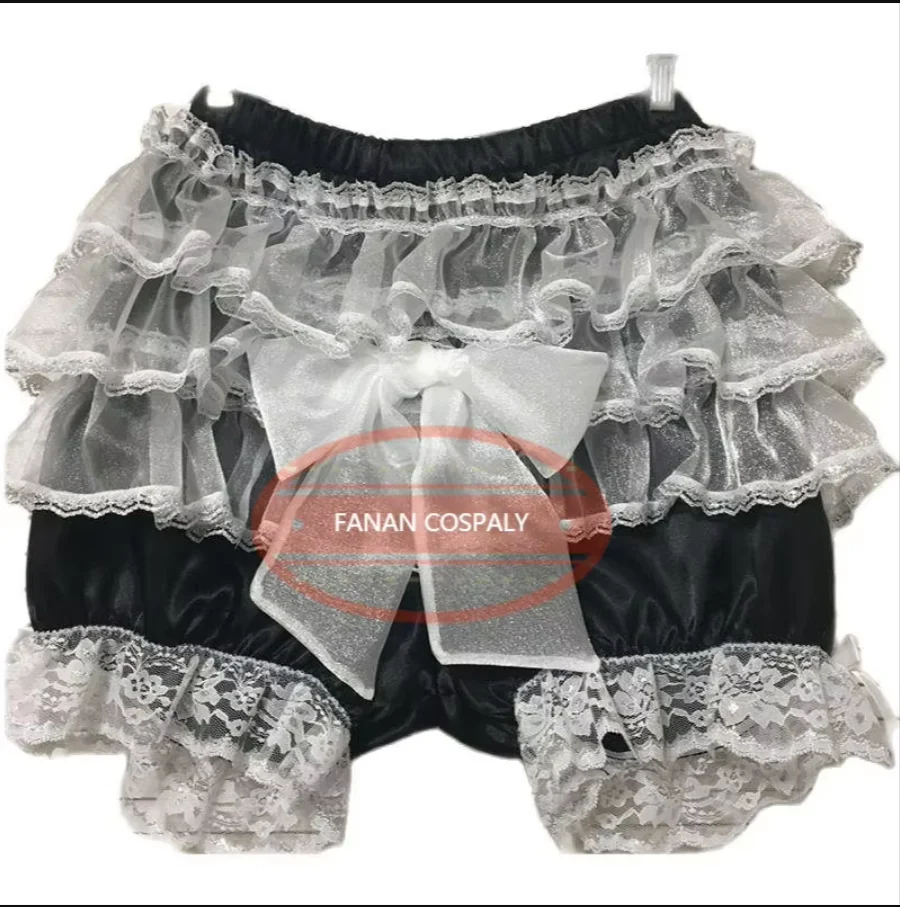 

Sissy Dress Maid Lining Fashion Adult Black Satin Lace Bloomers Sexy Cross-dressing Custom Multi-color