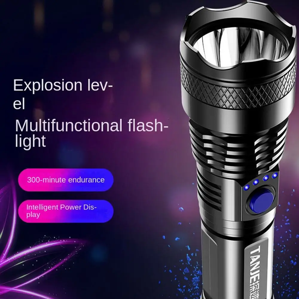 

Multifunctional Super Bright Flashlight Long-Range Spotlight Torch LED USB Charging Camping Lighting Outdoor