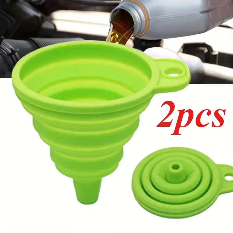 Silicone funnel telescopic mini portable folding fuel funnel, multifunctional fuel funnel for cars and motorcycles Accessories