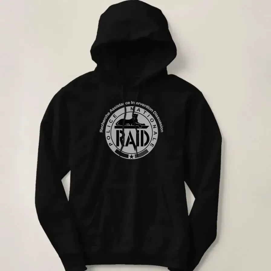 French Special Forces Gendarmerie RAID Men Hoodie Casual 100% Cotton Autumn and Winter Sweatshirts