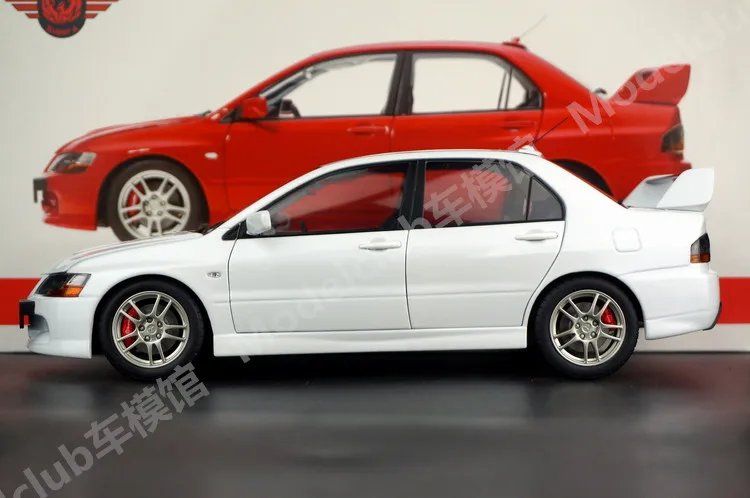 Super A 1:18 Lancer EVO IX White JDM Simulation Limited Edition All Open Alloy Metal Static Car Model Toy Gift