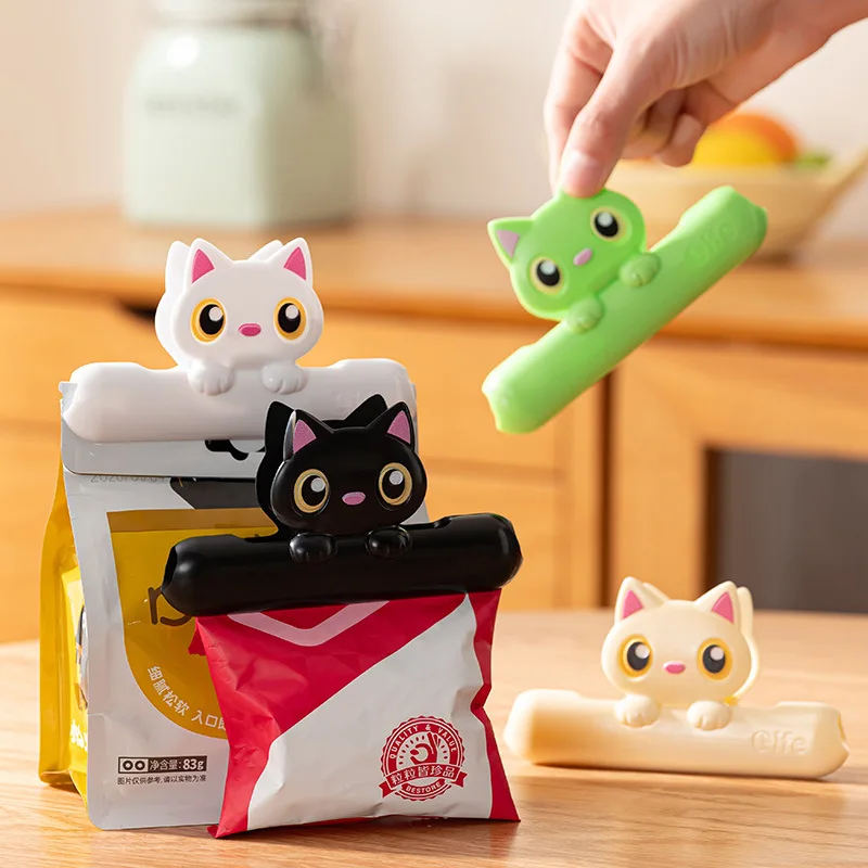 Multi-Purpose Cat Sealing Clips Food Storage Bag Sealer Clips for Kitchen Fresh Keeping Document Photo Diary Decor view 2