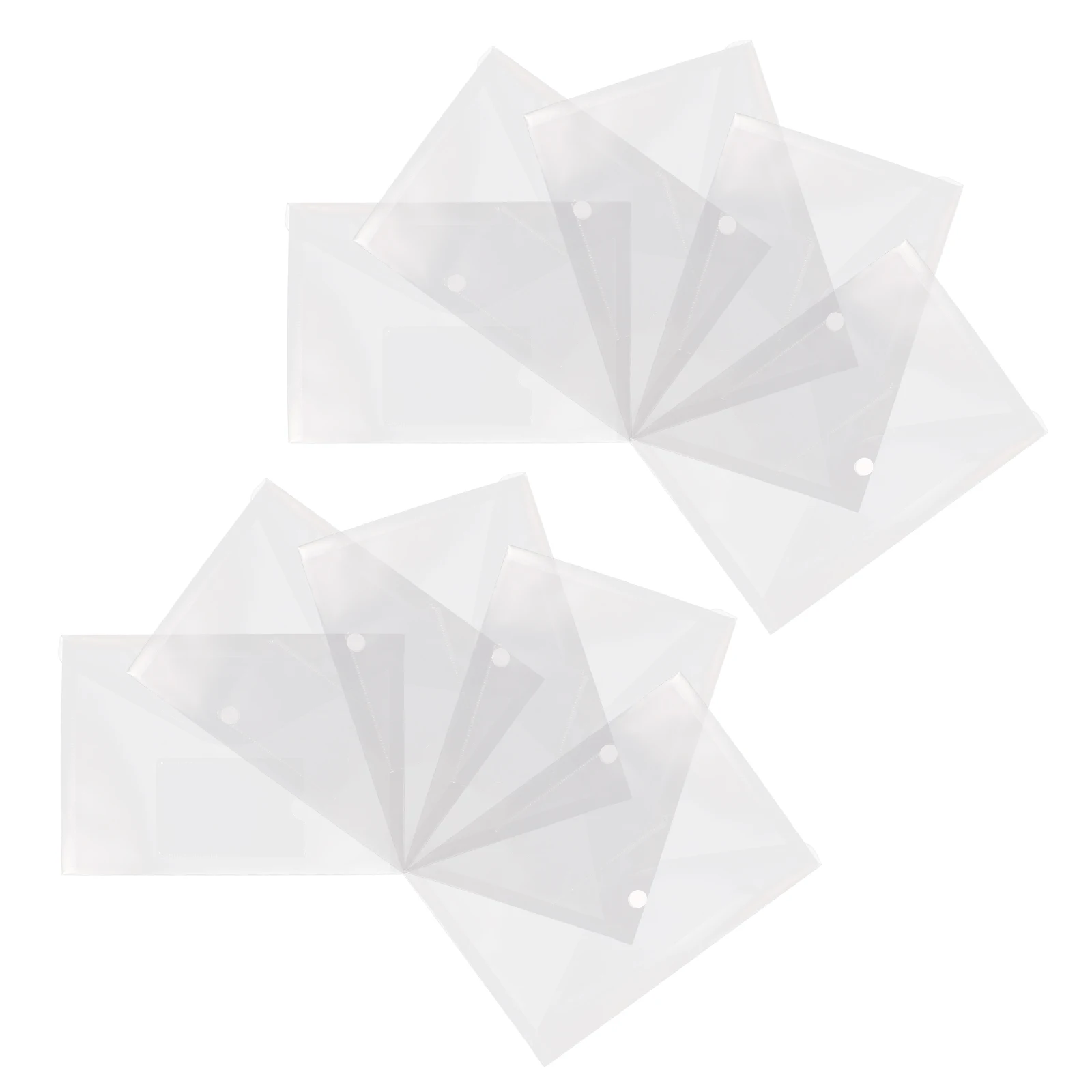 

12 Pcs A5 Transparent File Bags Snap Closure for Documents Invoices Office ganization Storage Solution Document Folder