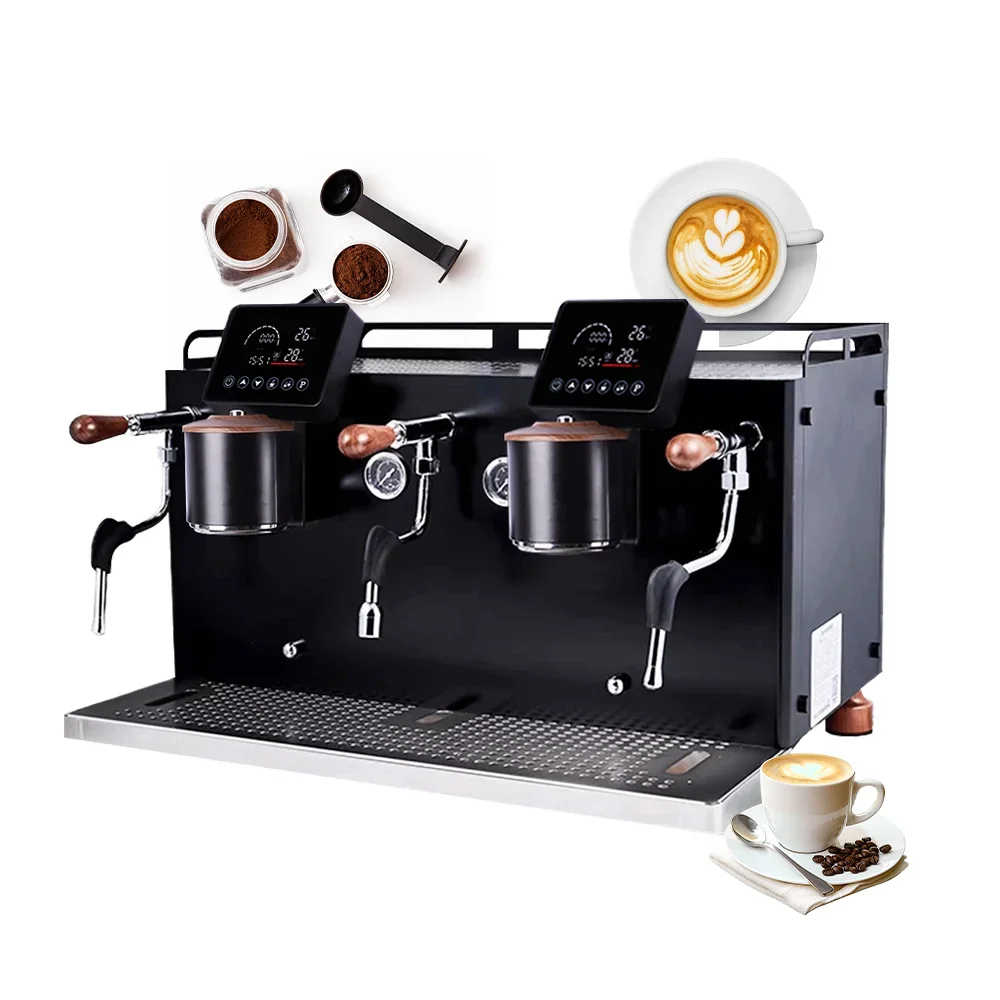 &For Espresso Coffee Machine 9bar Imported Rotary Pump 10L Boiler Semi-automatic 2 Groups Cappuccino Latte Maker